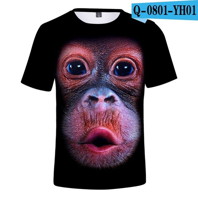 Fashion 3D Gorilla Monkey T-shirt