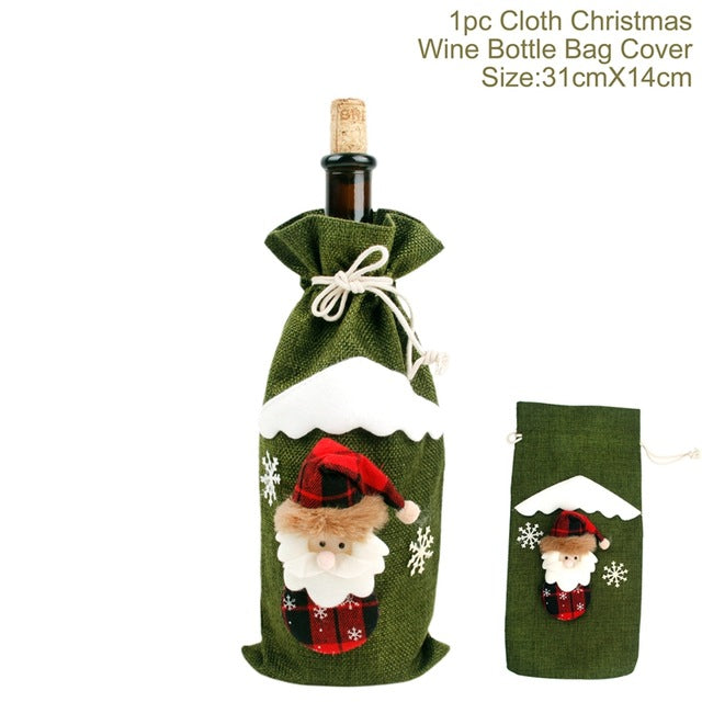 FengRise Christmas Wine Bottle Cover