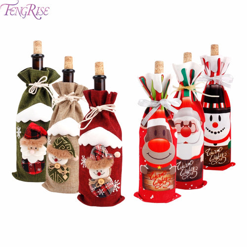 FengRise Christmas Wine Bottle Cover - joybasis