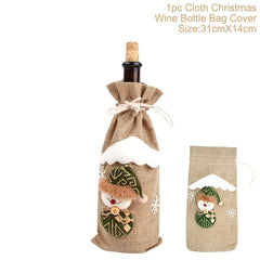 FengRise Christmas Wine Bottle Cover - joybasis
