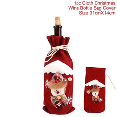 FengRise Christmas Wine Bottle Cover - joybasis