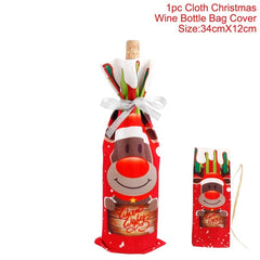 FengRise Christmas Wine Bottle Cover - joybasis