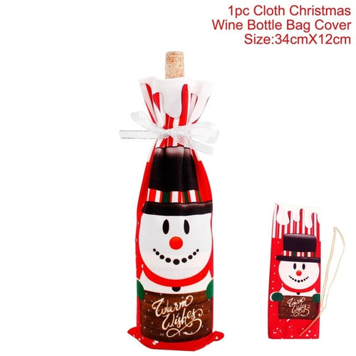 FengRise Christmas Wine Bottle Cover - joybasis