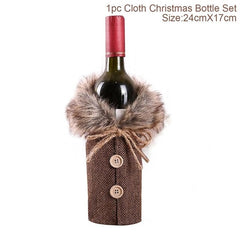 FengRise Christmas Wine Bottle Cover - joybasis