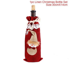 FengRise Christmas Wine Bottle Cover - joybasis
