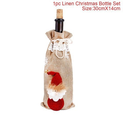 FengRise Christmas Wine Bottle Cover - joybasis