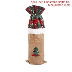 FengRise Christmas Wine Bottle Cover - joybasis
