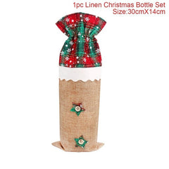 FengRise Christmas Wine Bottle Cover - joybasis