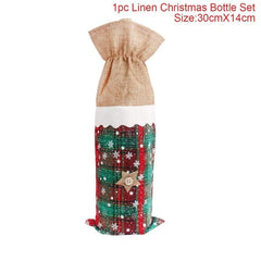 FengRise Christmas Wine Bottle Cover - joybasis