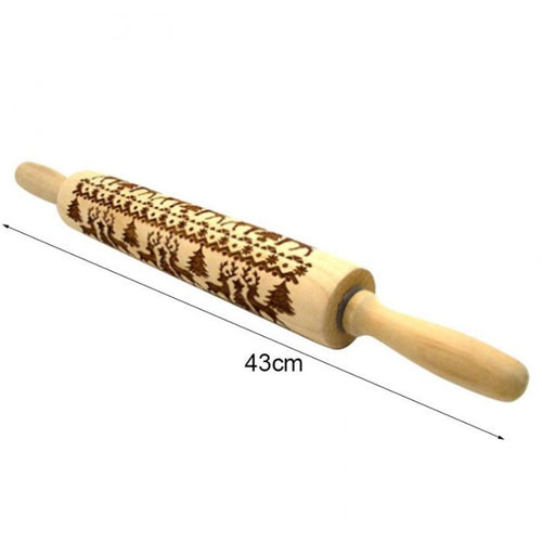 Christmas Embossing Rolling Pin - joybasis