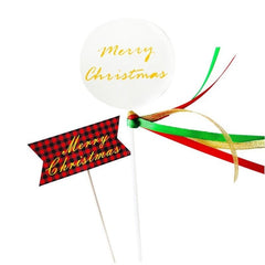 Christmas Wreath Heart Cake Topper - joybasis